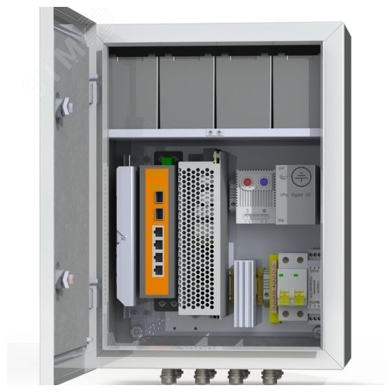 Узел коммутационный 4хPoE, 2хSFP, 4хSC, IP66, 300х400х210 мм Мастер Mastermann 6 УТП 4К ГЗ