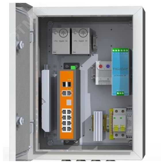 Узел коммутационный 8хPoE, 2хSFP, 4хSC, IP66, 300х400х210 мм Мастер Mastermann 6 УТП 8К