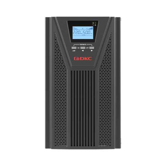 Онлайн ИБП ДКС серии Small Tower, 2000 ВА/1800 Вт, 1/1, 4xSchuko, EPO,USB, RS-232, RJ45, з/у 1А, 6x7Ач