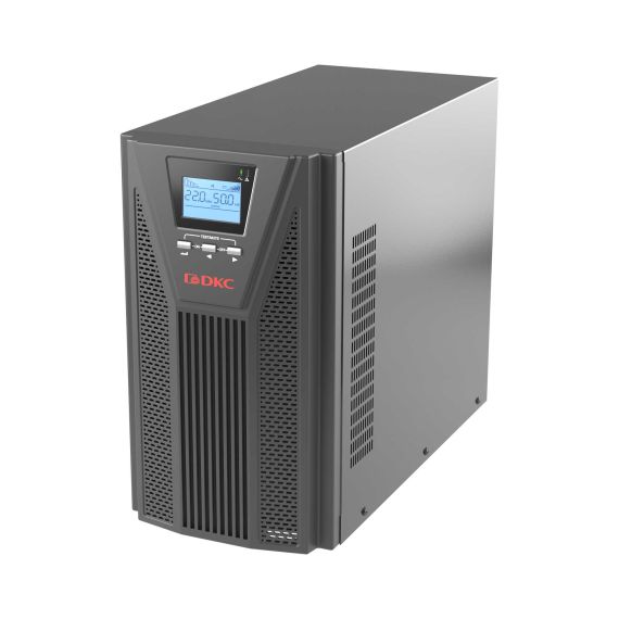 Онлайн ИБП ДКС серии Small Tower, 2000 ВА/1800 Вт, 1/1, 4xSchuko, EPO,USB, RS-232, RJ45, з/у 1А, 6x7Ач