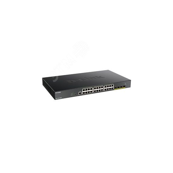 Коммутатор управляемый L2, PoE, 24 порта 10/100/1000 Мб/с, 2xSFP, 370 Вт D-Link DGS-1250-28XMP/A1A