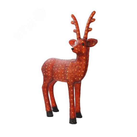 Фигура акриловая светодиодная бурый Олень 100 см, 380 светодиодов, IP 65, понижающий трансформатор в комплекте, Neon-Night 513-305