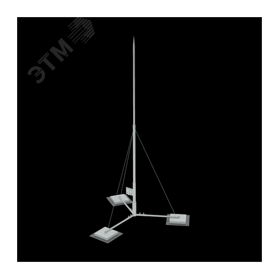 Вольностоящая молниеприемная мачта составная H7,1 м разборное основание HD КМ-профиль MA0394