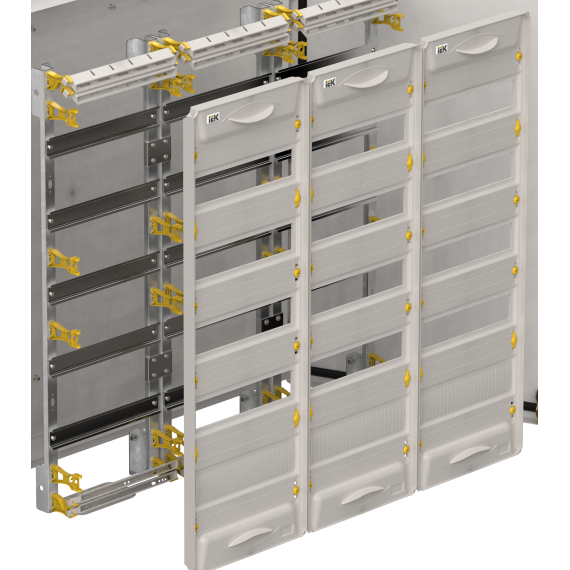 Отсутствие перегородки между секциями корпуса, съемная монтажная рама.
