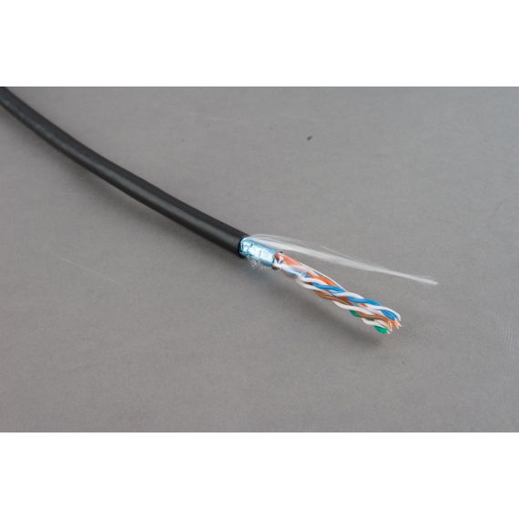 Витая пара экран FTP F/UTP категория 5e 4 пары 24 AWG одножильный внешняя прокладка (500м) Hyperline 49110