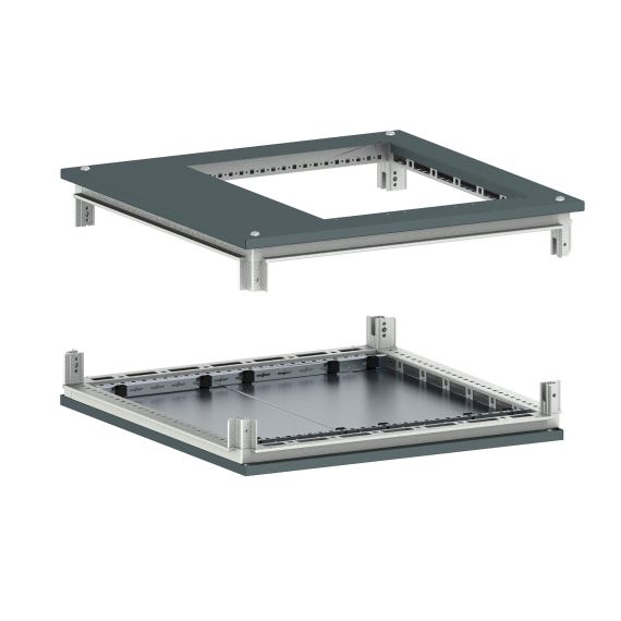 Крыша с фланцем и основание для 19&quot; IT-CQE 600x800, RAL7011
