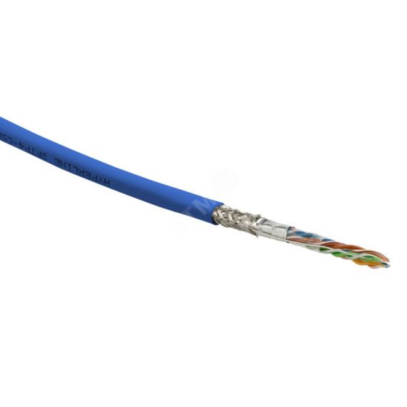 Кабель SFUTP4-C5E-S24-IN-LSZH-BL-305 (305 м) витая паракат.5e 4 пары (24 AWG) Hyperline 444628