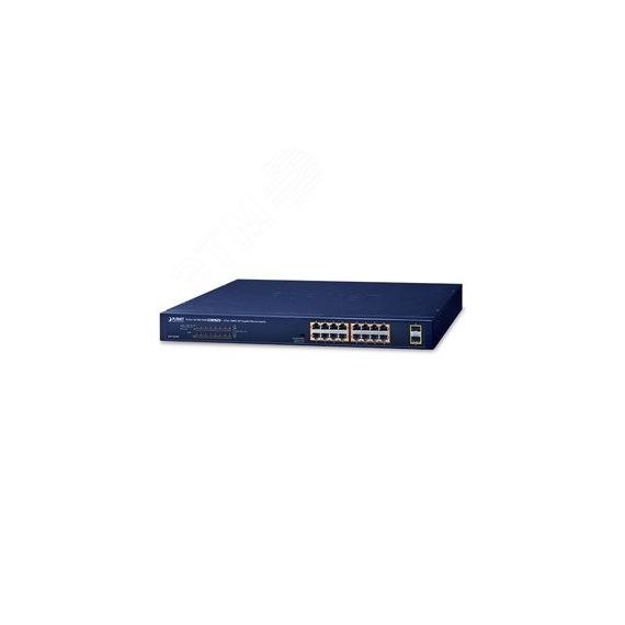 Коммутатор неуправляемый PoE 16 портов 10/100/1000 Мб/с 2хSFP, 240 Вт PLANET GSW-1820HP