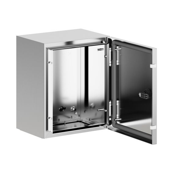Корпус навесной STH с М/П из нержавеющей cтали AISI304 ВxШxГ 300x250x200 мм, с фланцем, IP66