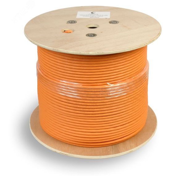 Кабель витая пара SSTP-4P-Cat.7-SOLID-IN-LSZH экранированнаяSSTP (S/FTP), категория 7 , 4 пары (23 AWG), одножильный (solid), LSZH, нг(А)-HF, (305 м) Cabeus SSTP-4P-Cat.7-SOLID-IN-LSZH