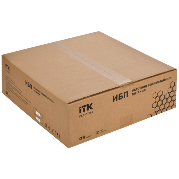 ITK ELECTRA OR ИБП однофазный онлайн 1кВА/1кВт 2U LCD дисплей 36VDC 6хС13 без АКБ с регулируемым зарядным устройством USB EPO RS232 SNMP слот Rack/Tower