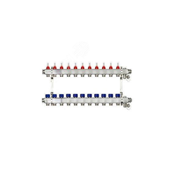 Коллекторная группа SSM-11RF set 11 контуров 1' x 3/4' с расходомерами и кронштейнами Ридан 088U0961R