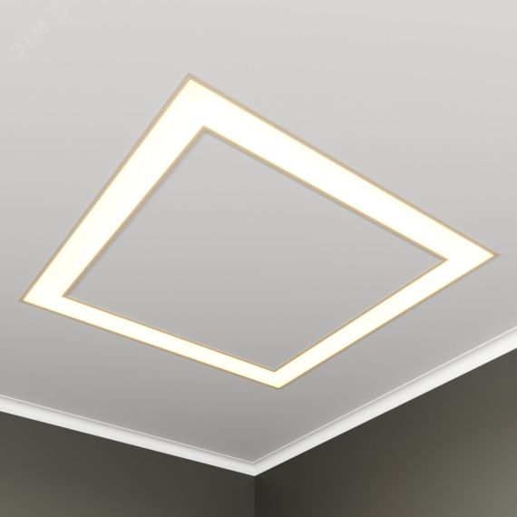 Светильник светодиодный RVE-LBX-HOLE-BOX-1646-VG (Квадрат с отв. 1646х1646х110мм S80мм 156Вт встраиваемый под шпаклевку 4000K Белый) RVElektro RVE00003412