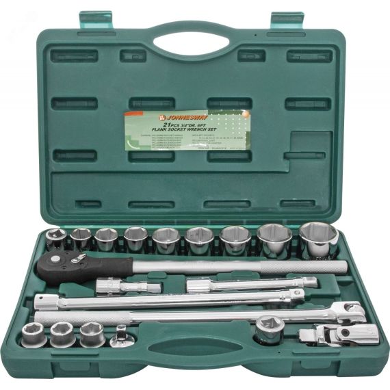 Набор головок торцевых 3/4''DR, 19-50 мм, 21 предмет Jonnesway S04H6321S