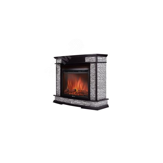 Портал для камина Scala 30 из камня серый сланец и шпон венге Firelight Scala 30 GW
