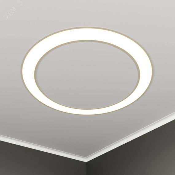 Светильник светодиодный RVE-LBX-HOLE-RING-530-V (Кольцо 530х530х100мм S80мм 33Вт встраиваемый 4000K Белый) RVElektro RVE00002843