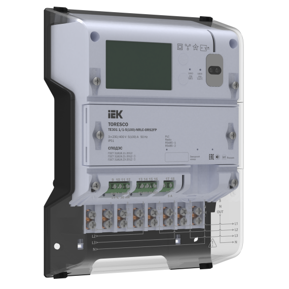 TORESCO Счетчик электрической энергии TE301 1/1-5(100)-NRLC-ORS2FP IEK