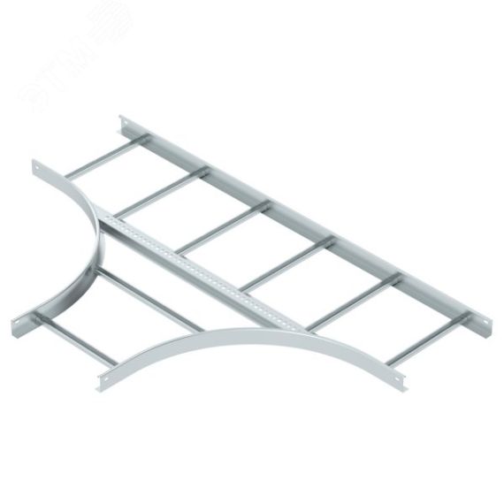 Т-образная секция лестничного лотка 60х400 мм R=500 мм OBO Bettermann LT 640 R5 FS