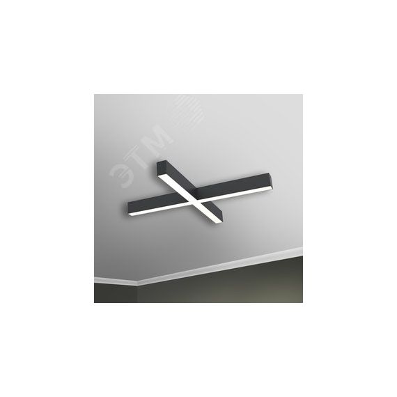 Светильник светодиодный RVE-PLS5070-KRESCENT-1465-N (Крест 1465х1465х70мм сег. 732,5мм 50x70мм 75Вт накладной 4000K Анод) RVElektro RVE00001359