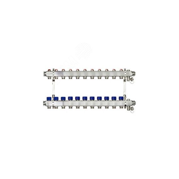 Коллекторная группа SSM-11R set 11 контуров 1' x 3/4' с термостатическими клапанами и кронштейнами Ридан 088U0981R