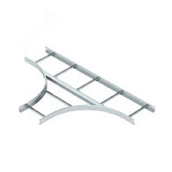 Т-образная секция лестничного лотка 60х300мм R=500мм OBO Bettermann LT 630 R5 FS