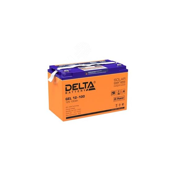 Аккумулятор GEL 12В 100Ач Delta GEL 12-100