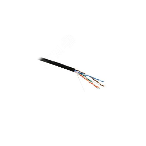 Кабель витая пара UUTP4-C5E-P24-IN-LSZH-BK-305 (305 м) неэкран U/UTP Hyperline UUTP4-C5E-P24-IN-LSZH-B