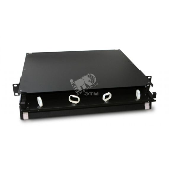 Патч-панель 19 универсальная пустой корпус 1U 1 выдвижной лоток drawer 1U 3 слота Hyperline 47739