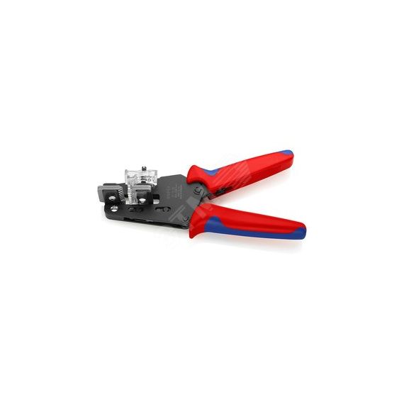 Стриппер прецизионный со сменными фасонными ножами для ПТФЭ силикона Radox KapTon резины зачистка 003-009 014 038 057 15 208мм (AWG 32-14) L=195мм 2-к Knipex KN-121202