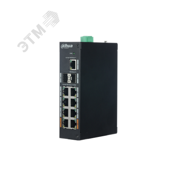 Коммутатор неуправляемый, PoE, 8x1000 Мб/с RJ45, 1x1000 Мбит/c, 2xSFP, 120 Вт Dahua DH-PFS3211-8GT-120