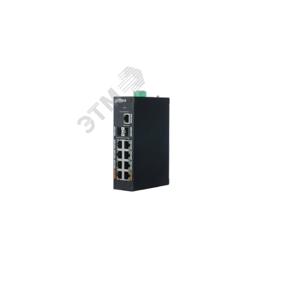 Коммутатор неуправляемый, PoE, 8x1000 Мб/с RJ45, 1x1000 Мбит/c, 2xSFP, 120 Вт Dahua DH-PFS3211-8GT-120