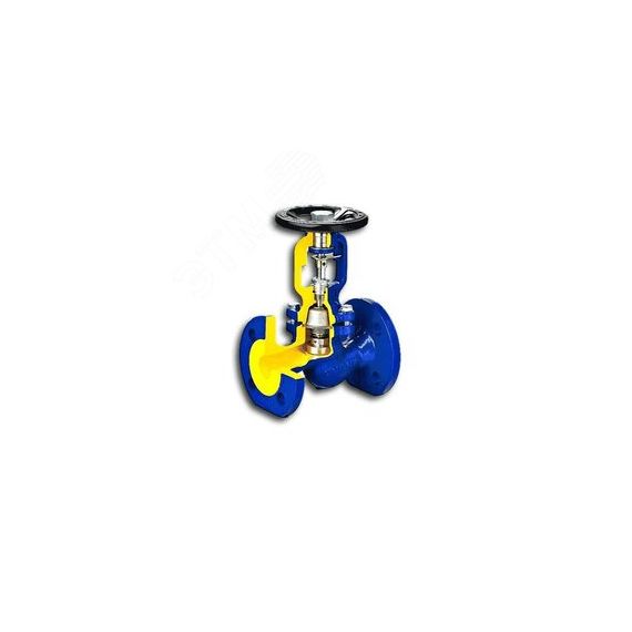 Клапан запорный стальной 234F 20 Ру40 Тмакс 400С фланцевый со штурвалом сильфонный Zetkama 234F020E01