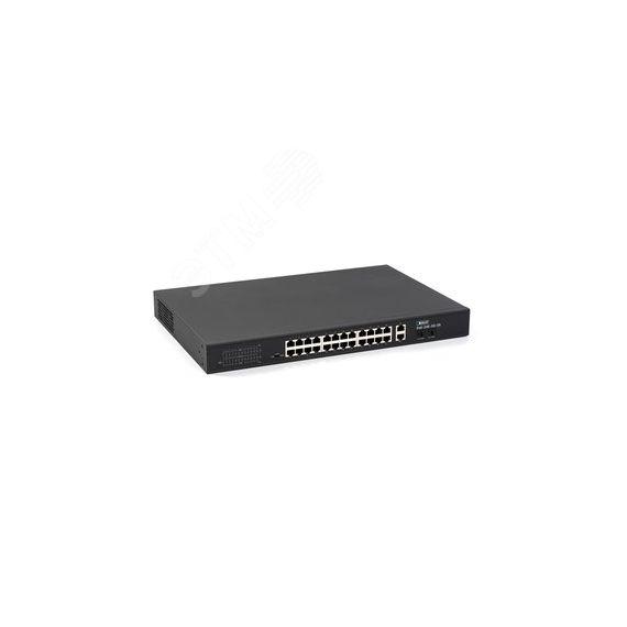 Коммутатор неуправляемый SKAT 24 порта PoE+,  2-Uplink, 2-SFP, 260 Вт Бастион 4085