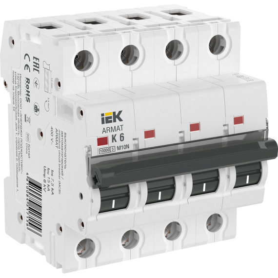 ARMAT Автоматический выключатель M10N 4P K 6А IEK