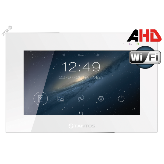 Монитор домофона цветной с емкостным сенсорным экраном Tantos Marilyn HD Wi-Fi XL (white)