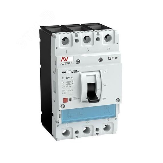 Автоматический выключатель AV POWER-1/3 125А 80kA TR AVERES EKF mccb-13-125H-TR-av