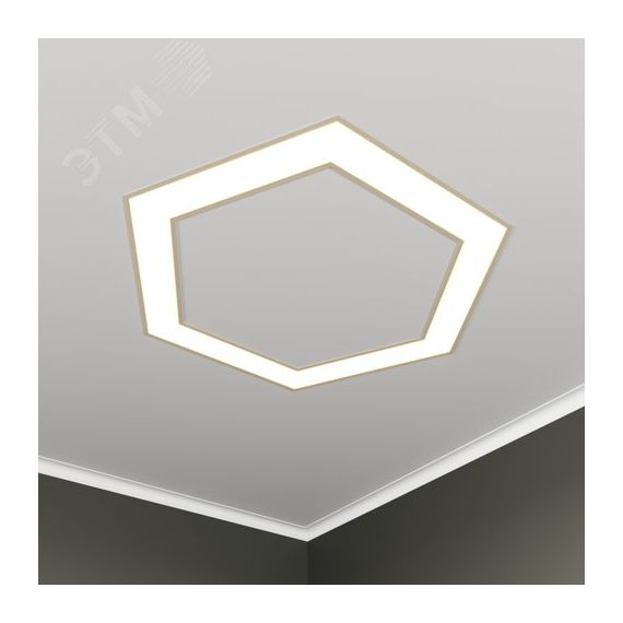 Светильник светодиодный RVE-LBX-HOLE-HEXA-930-V (Шестиугольник с отв. 930х809х100мм S80мм 60Вт встраиваемый 4000K Белый) RVElektro RVE00002948