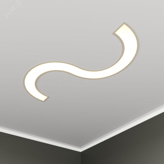 Светильник светодиодный RVE-LBX-SYMBOL-S-846-VG (Символ S 846х486х110мм S80мм 28Вт встраиваемый под шпаклевку 4000K Белый) RVElektro RVE00003572