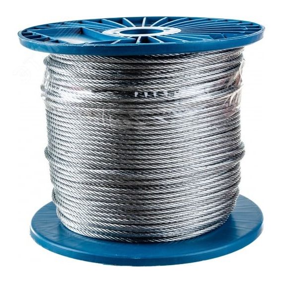 Трос DIN3068 12,0мм стальной оцинкованный (100м) Партнер 15228