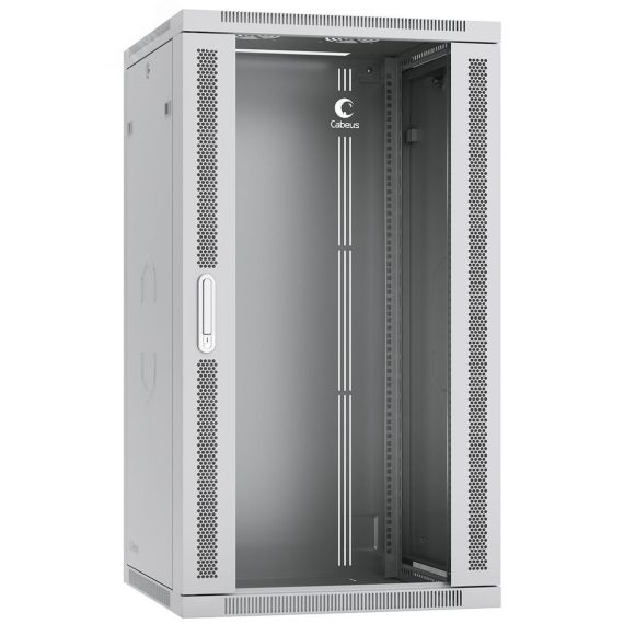 Шкаф телекоммуникационный настенный 19дюймов 22U Cabeus SH-05F-22U60/60