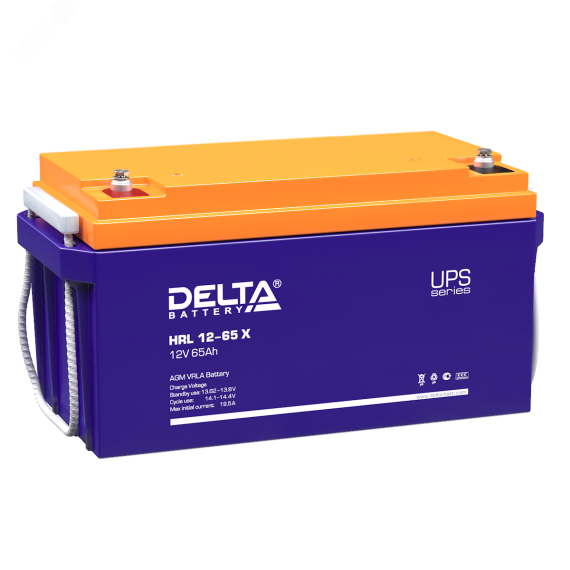 Аккумулятор HRL X 12В 65Ач Delta HRL 12-65 Х