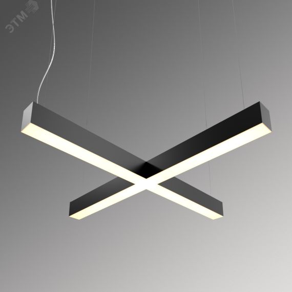 Светильник светодиодный RVE-LBX-KRESCENT-900-P (Крест 900х900х100мм S80мм 60Вт Подвесной 4000К Белый) RVElektro RVE00000452