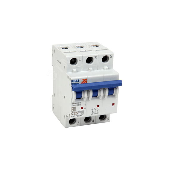 Выключатель автоматический трехполюсный 3А Z 10кА AC OptiDin BM63-3Z3-10-ОМ4-РЕГ КЭАЗ 294214