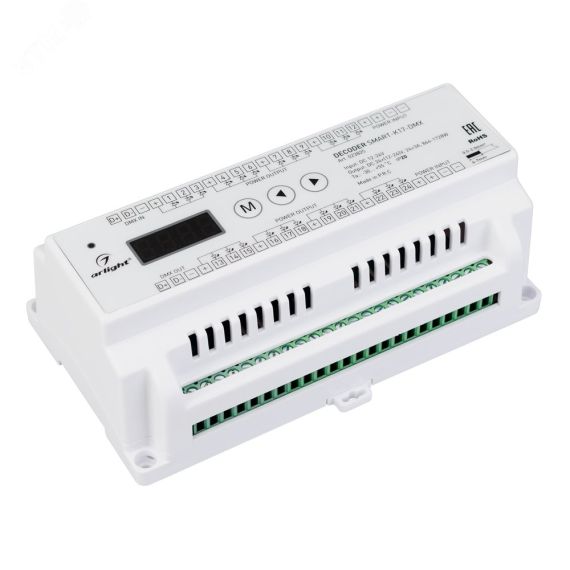 Декодер SMART-K17-DMX (12-24V, 24x3A) (ARL, IP20 Пластик, 5 лет) Arlight 023825