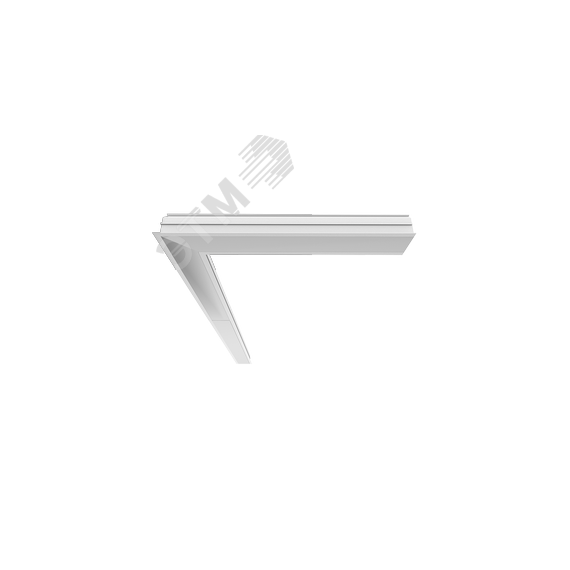 Светильник Universal-Line L-поворот правый/левый встраиваемый 365*365*69мм 15Вт 4000К IP40 металлик аварийный автономный постоянного действия Вартон V1-A1-70469-10A00-4001540