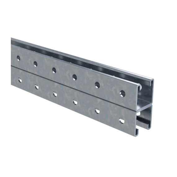 Двойной С-образный профиль 41х41, L2400, толщ.2,5 мм, нержавеющая сталь AISI 304