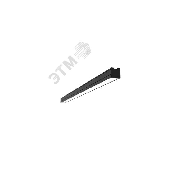 Светильник светодиодный Mercury Pro подвесной 50 Вт 4000 К 1507х65х65 мм IP54 RAL9005 черный муар с рассеивателем опал подв. 2м БАП Вартон V1-R0-90258-30A00-5405040