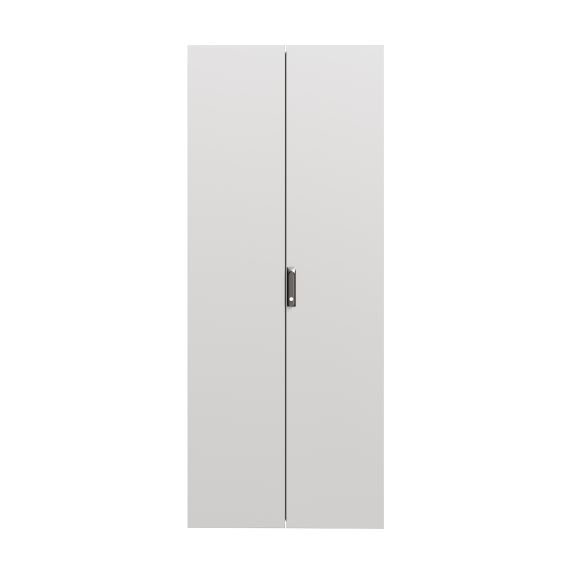 Дверь сплошная двухстворчатая для IT-CQE 1200 x 600 RAL7035