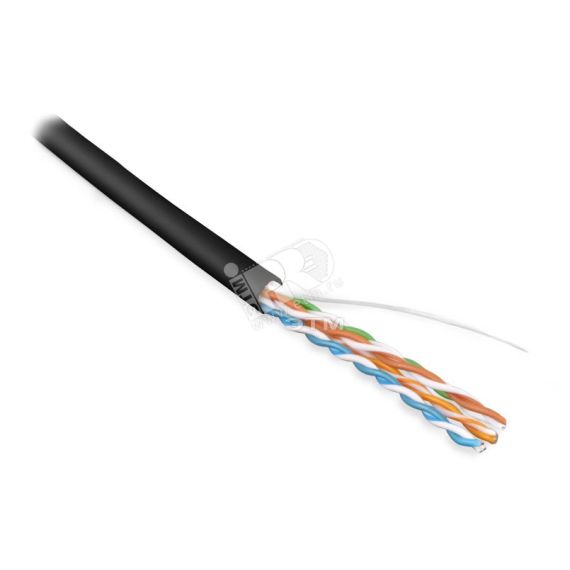 Кабель витая пара. неэкранированная U/UTP. категория 5e. 4 пары (24 AWG). одножильный (solid). LSZH нг(С)-HF. -20C – +75C. синий (305 м) Hyperline 257780