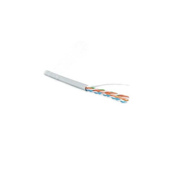 Витая пара UTP U/UTP категория 5e 4 пары 24 AWG одножильный LSZH серый (305м) Hyperline 42045